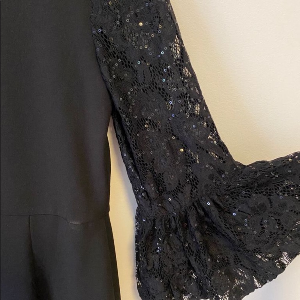 NWOT Scarlett Black Lace sleeves Dress - Picture 4 of 8